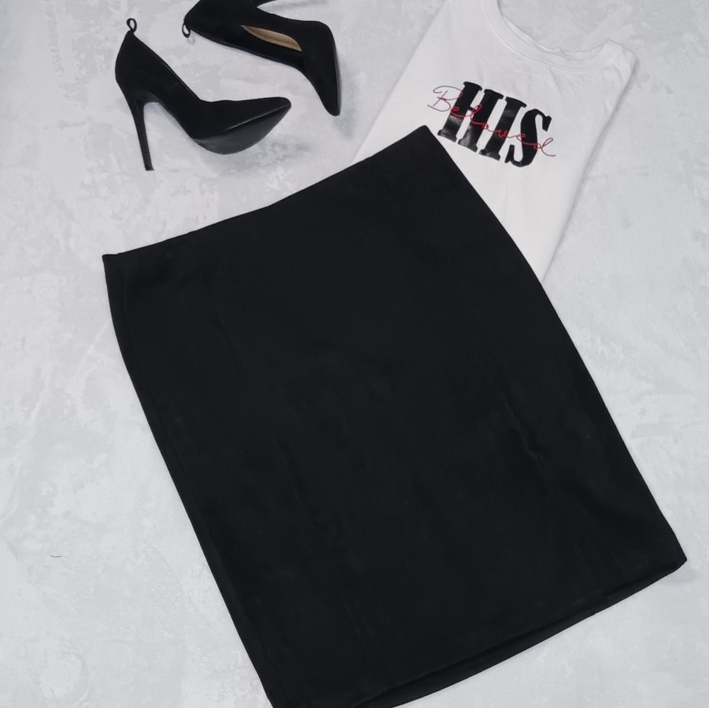 Black Suede Skirt